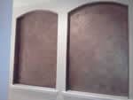 Hallway Metallic Faux Finish Niches